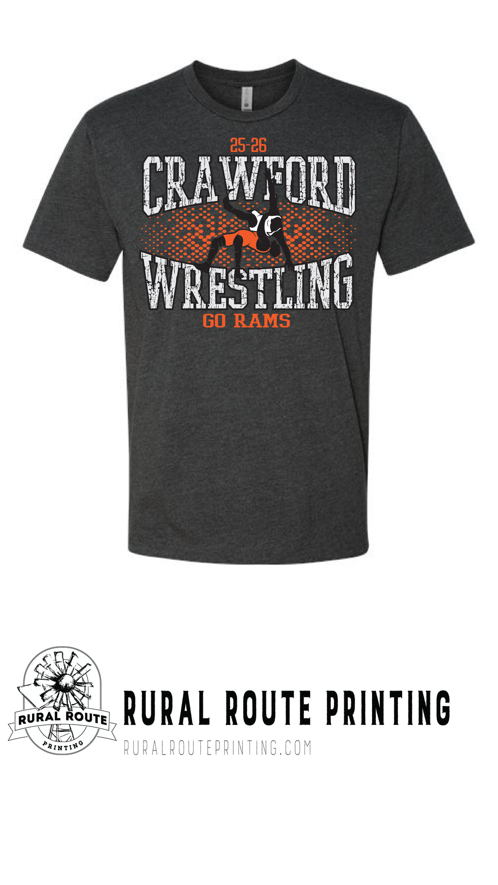 Crawford Wrestling - Shattered - Short Sleeve Tee (6210)
