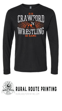 Crawford Wrestling - Shattered - Long Sleeve T-Shirt (6211)