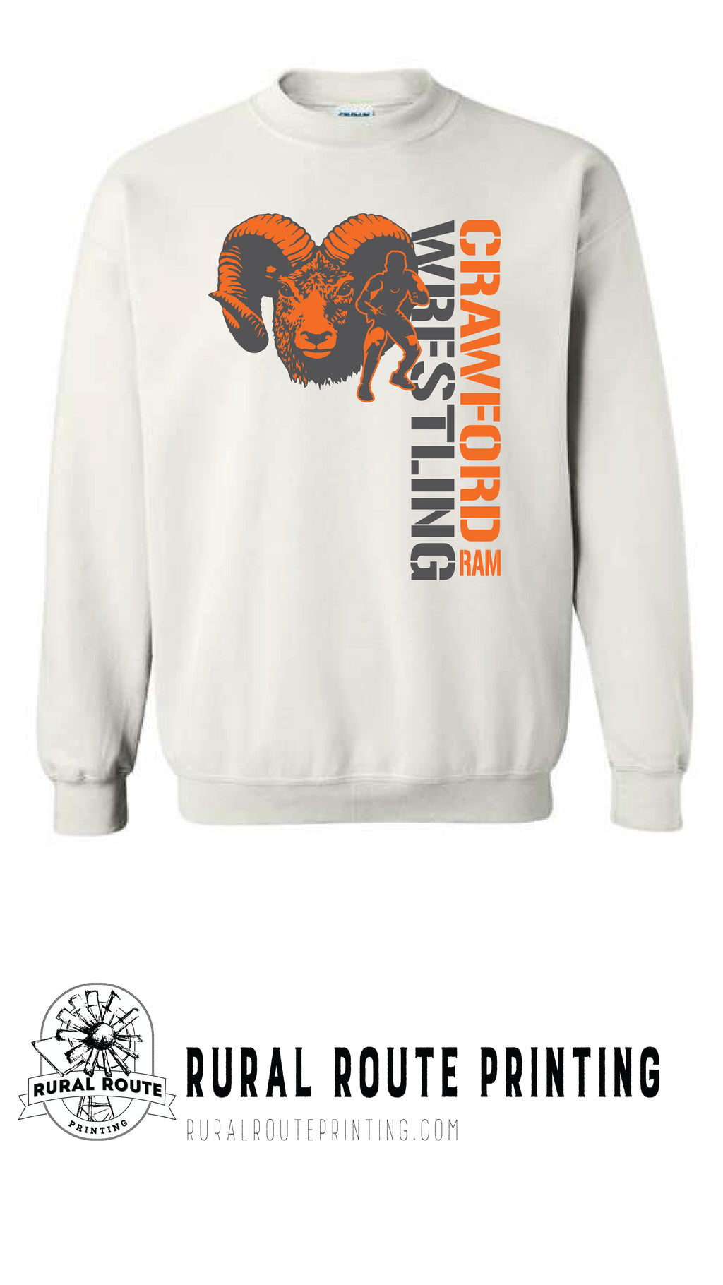 Crawford Wrestling - Wrestling - Crew Sweatshirt (18000)