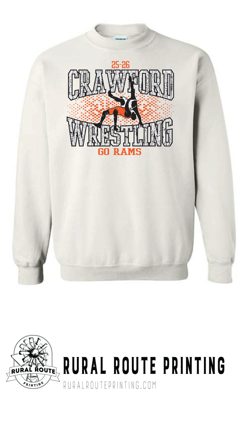 Crawford Wrestling - Shattered - Crew Sweatshirt (18000)