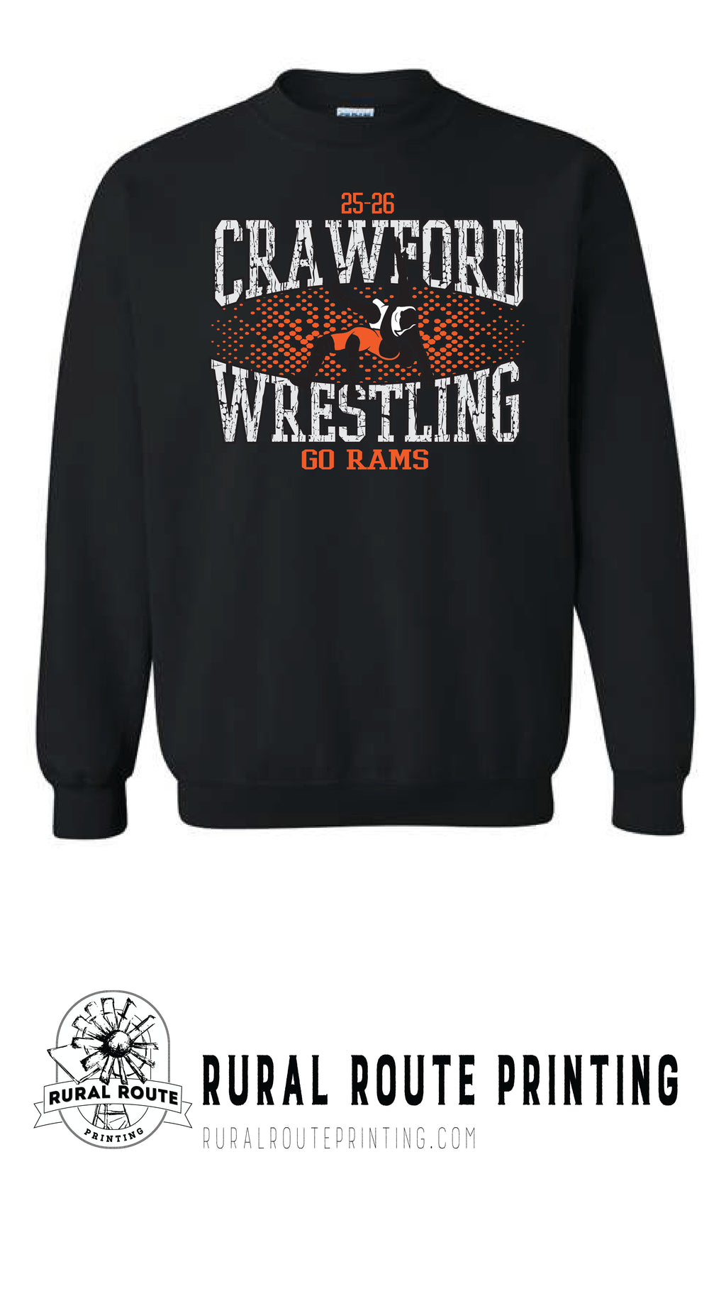 Crawford Wrestling - Shattered - Crew Sweatshirt (18000)