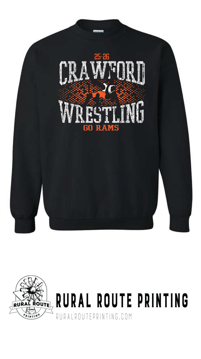 Crawford Wrestling - Shattered - Crew Sweatshirt (18000)