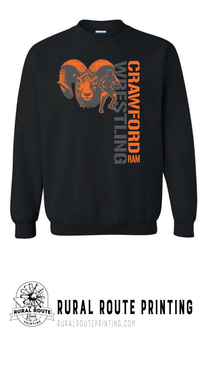 Crawford Wrestling - Wrestling - Crew Sweatshirt (18000)