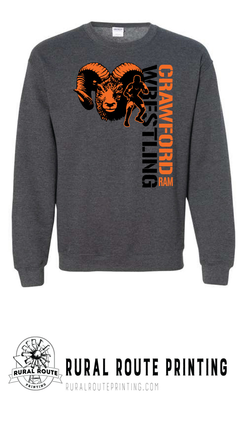 Crawford Wrestling - Wrestling - Crew Sweatshirt (18000)