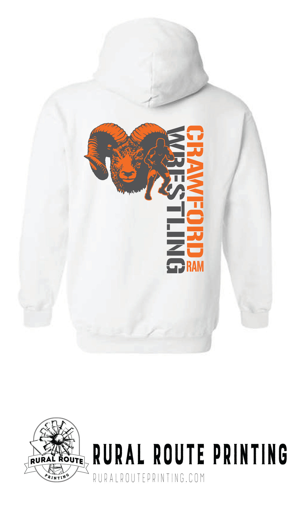 Crawford Wrestling - Wrestling - Hooded Sweatshirt (18500)