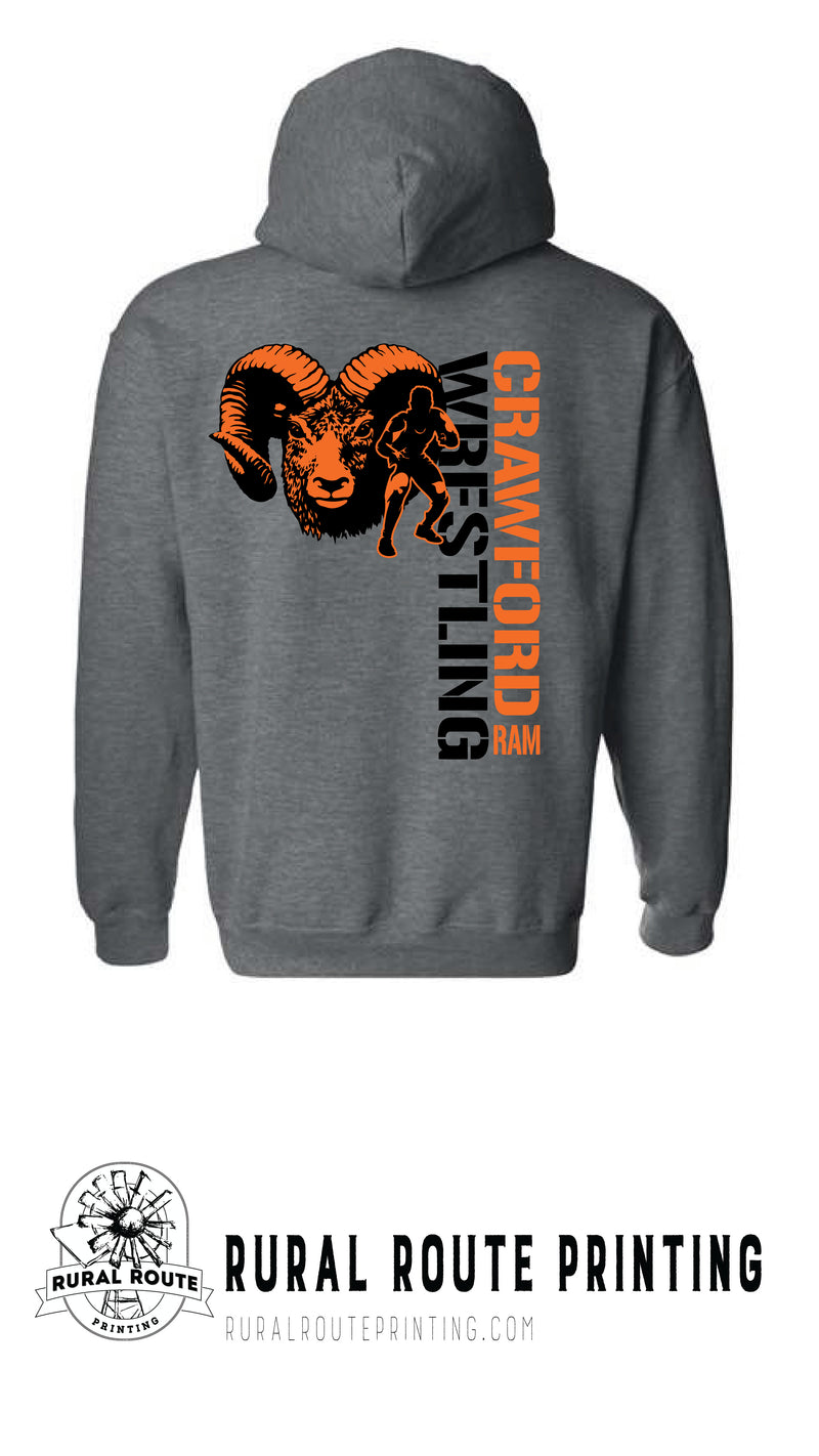 Crawford Wrestling - Wrestling - Hooded Sweatshirt (18500)