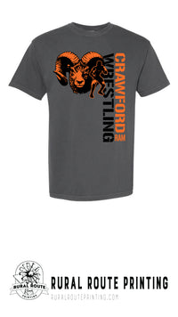 Crawford Wrestling - Wrestling - Comfort Color Heavy Short Sleeve Tee (1717)