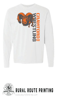 Crawford Wrestling - Wrestling - Comfort Color Heavy Long Sleeve Tee (6014)