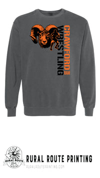 Crawford Wrestling - Wrestling - Comfort Color Heavy Crew (1566)