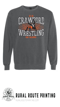 Crawford Wrestling - Shattered - Comfort Color Heavy Crew (1566)