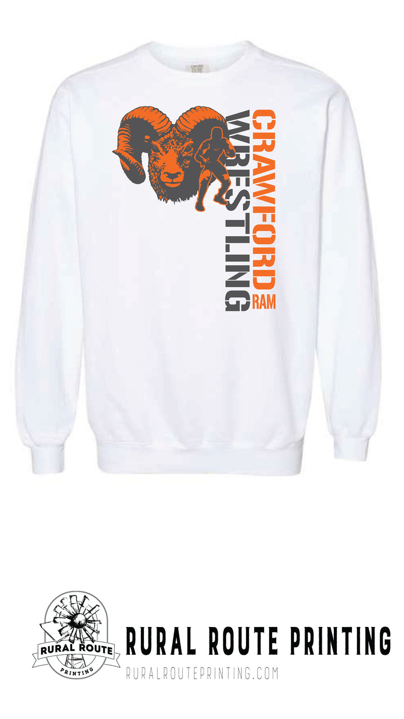 Crawford Wrestling - Wrestling - Comfort Color Heavy Crew (1566)