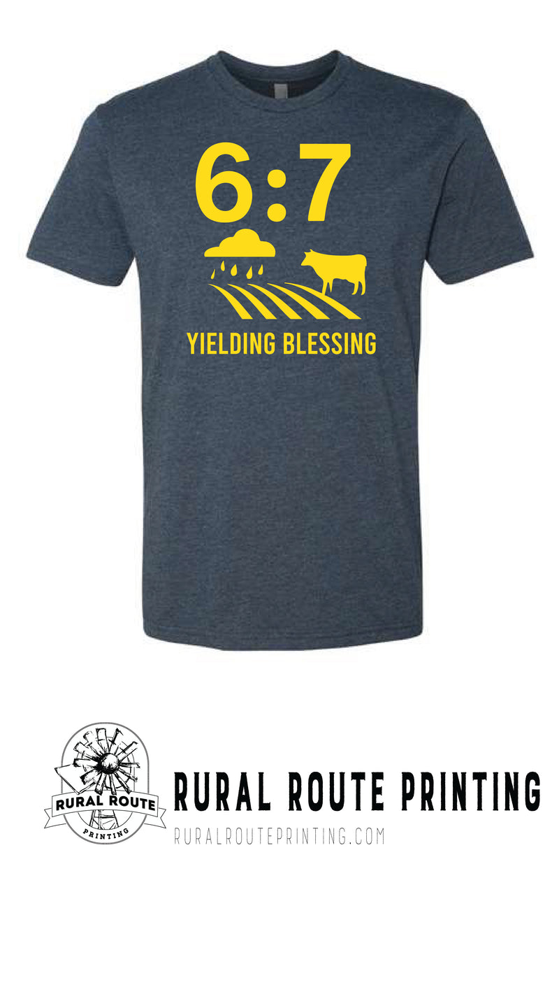 Yield Blessing -  Hebrew 6:7 - Short Sleeve T-Shirt