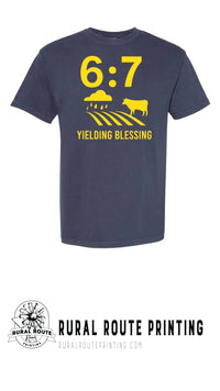 Yield Blessing -  Hebrew 6:7 - Comfort Color Short Sleeve Tee
