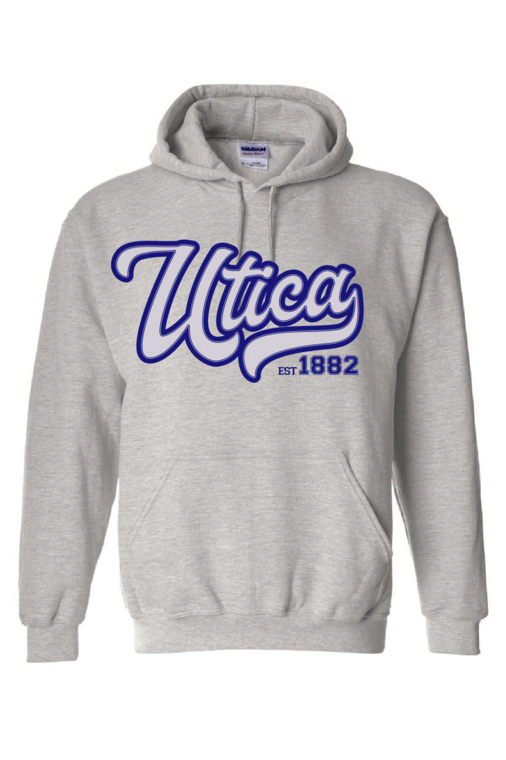 Utica Vintage Jersey - Gildan Hooded Sweatshirt (18500)