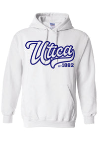 Utica Vintage Jersey - Gildan Hooded Sweatshirt (18500)