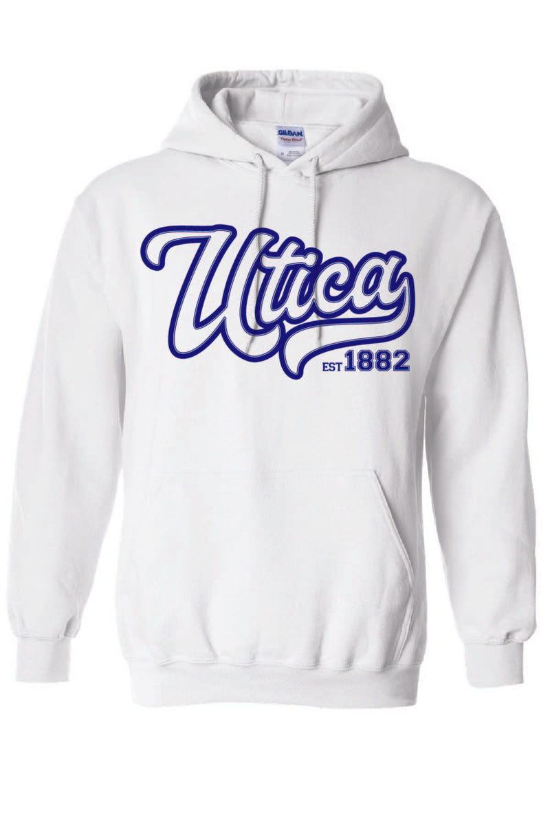 Utica Vintage Jersey - Gildan Hooded Sweatshirt (18500)