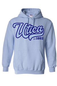 Utica Vintage Jersey - Gildan Hooded Sweatshirt (18500)