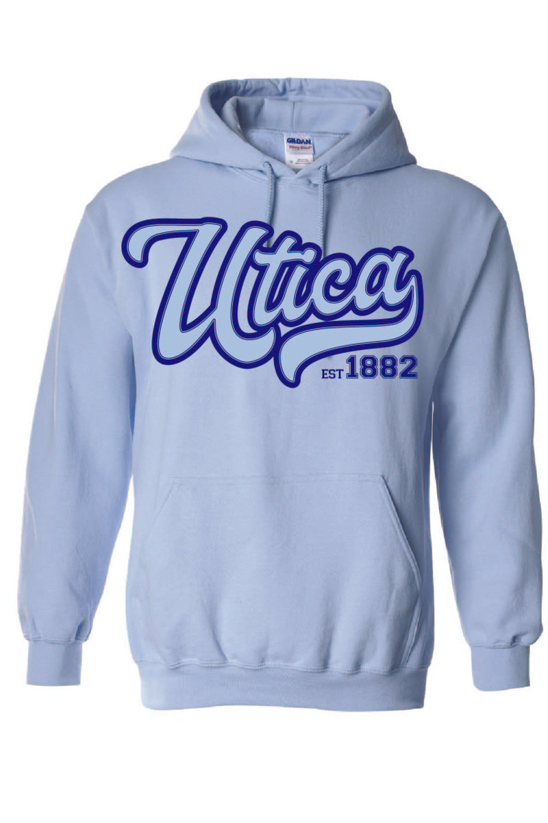 Utica Vintage Jersey - Gildan Hooded Sweatshirt (18500)