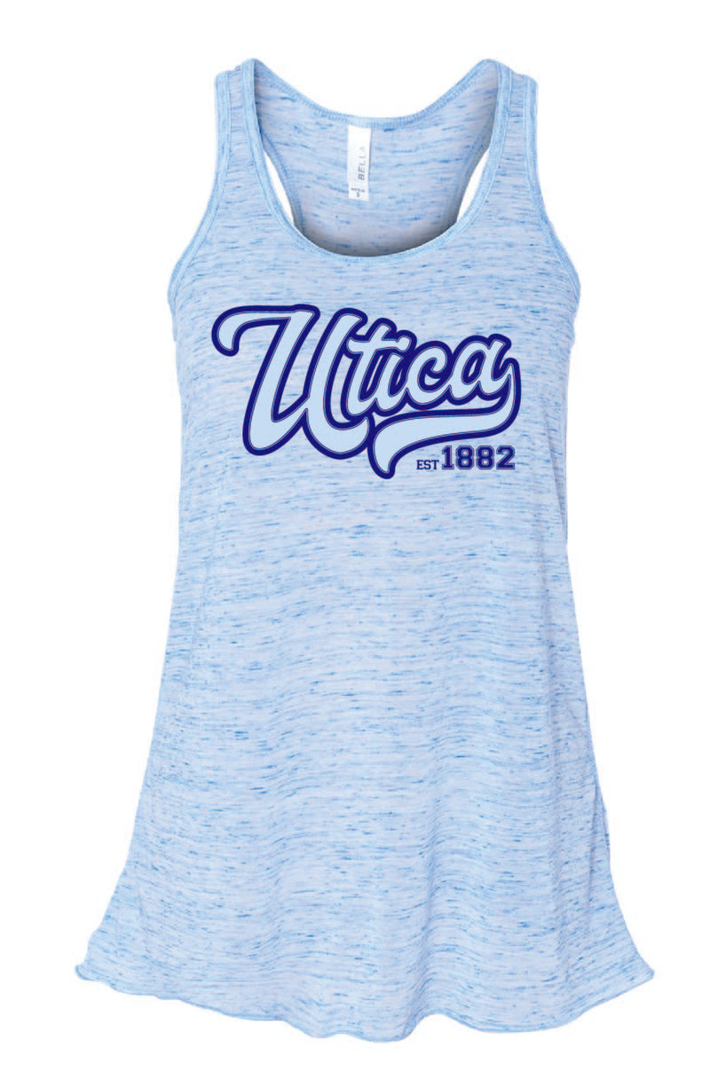Utica Vintage Jersey - Bella Canvas Women's Flowy Racerback Tank - (8800)