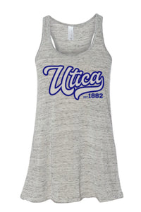 Utica Vintage Jersey - Bella Canvas Women's Flowy Racerback Tank - (8800)