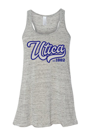 Utica Vintage Jersey - Bella Canvas Women's Flowy Racerback Tank - (8800)