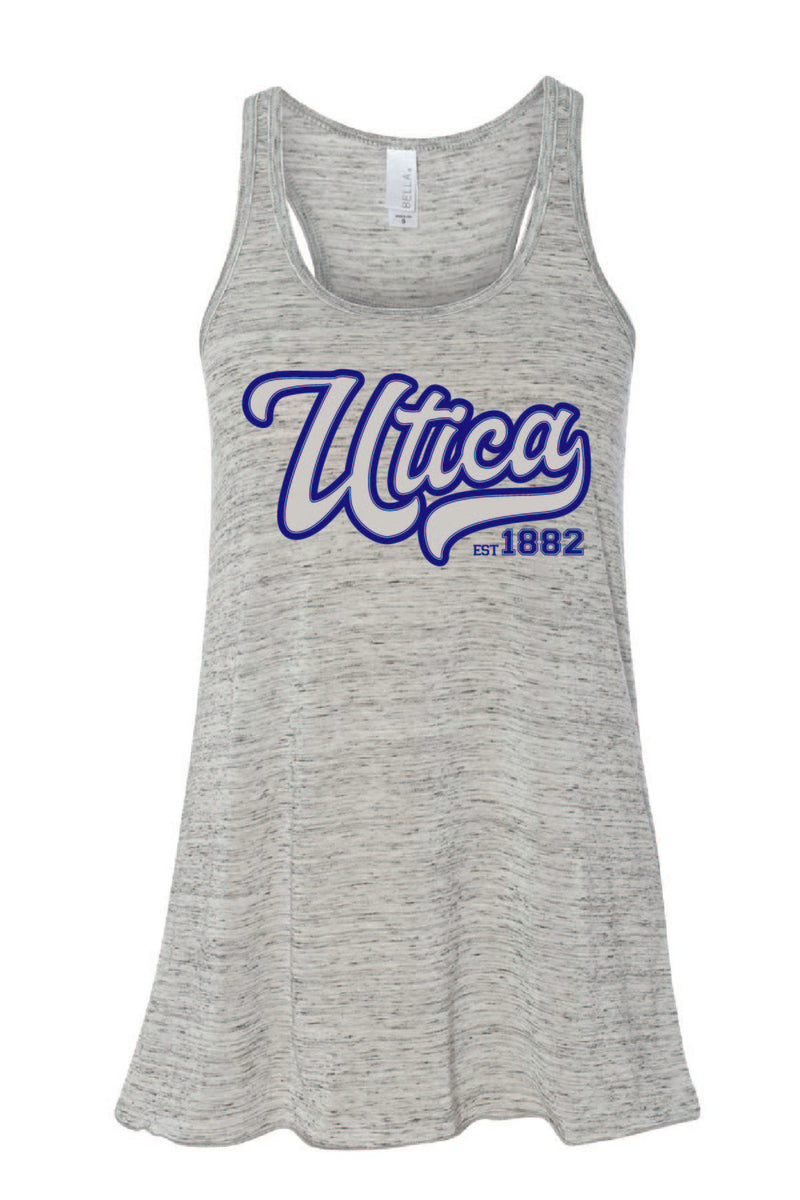 Utica Vintage Jersey - Bella Canvas Women's Flowy Racerback Tank - (8800)