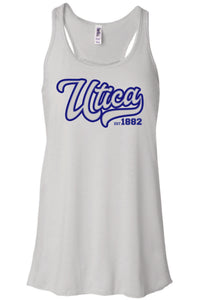 Utica Vintage Jersey - Bella Canvas Women's Flowy Racerback Tank - (8800)