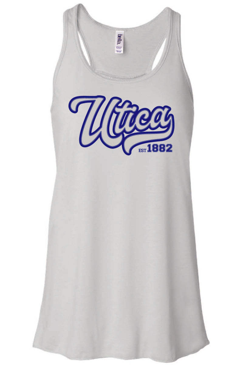 Utica Vintage Jersey - Bella Canvas Women's Flowy Racerback Tank - (8800)
