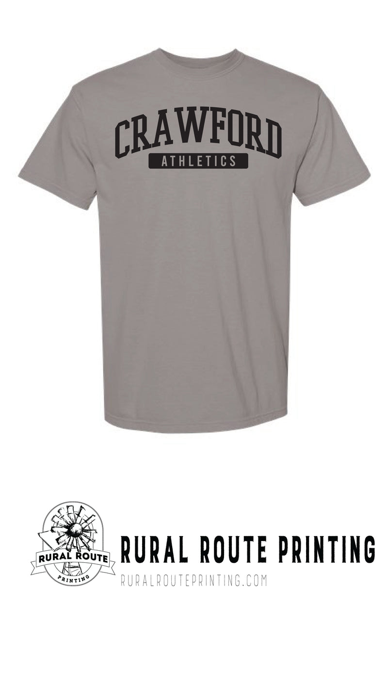 Crawford Wrestling - Athletics - Comfort Color Heavy Short Sleeve Tee (1717)