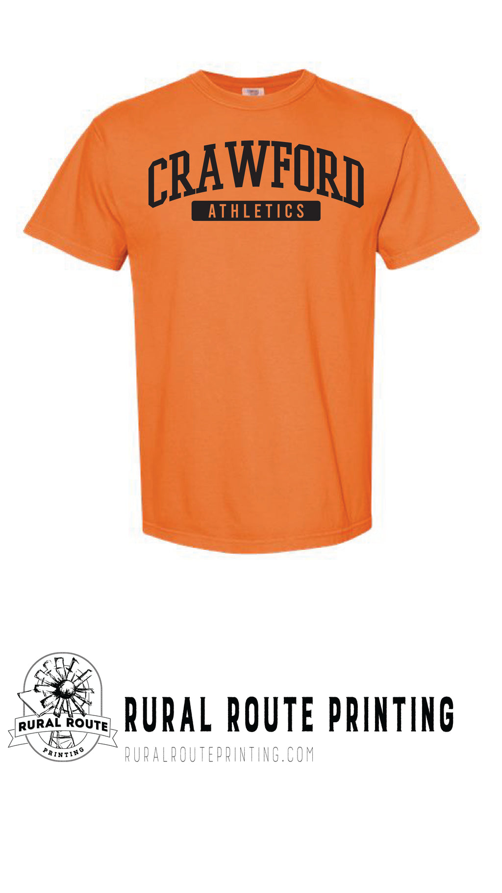 Crawford Wrestling - Athletics - Comfort Color Heavy Short Sleeve Tee (1717)