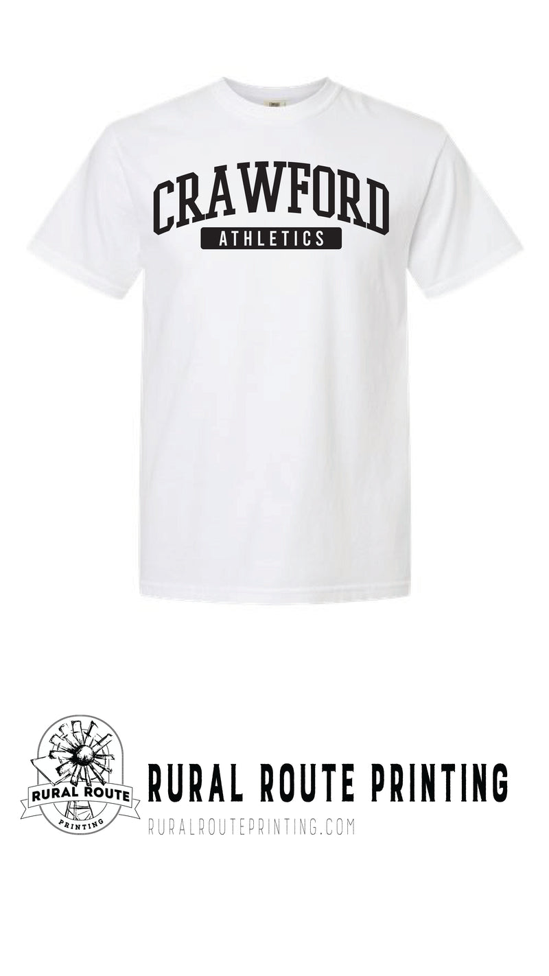 Crawford Wrestling - Athletics - Comfort Color Heavy Short Sleeve Tee (1717)