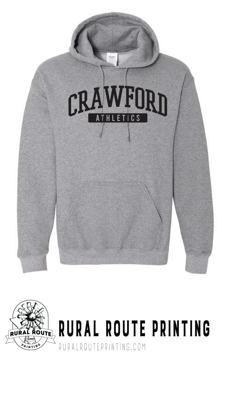Crawford Wrestling - Athletics - Hooded Sweatshirt (18500)