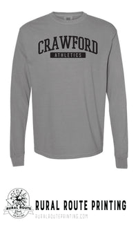 Crawford Wrestling -Athletics - Comfort Color Heavy Long Sleeve Tee (6014)