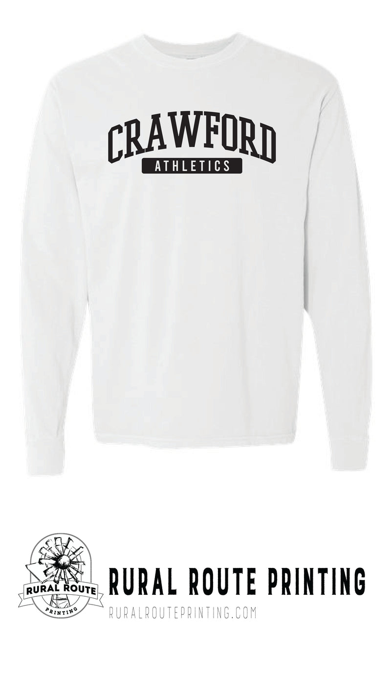 Crawford Wrestling -Athletics - Comfort Color Heavy Long Sleeve Tee (6014)