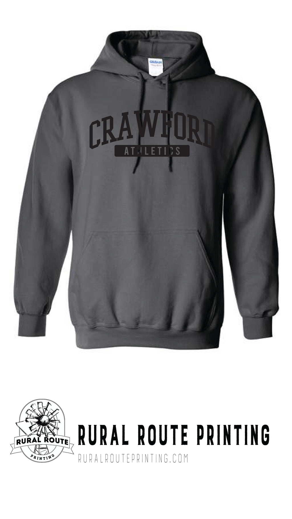 Crawford Wrestling - Athletics - Hooded Sweatshirt (18500)