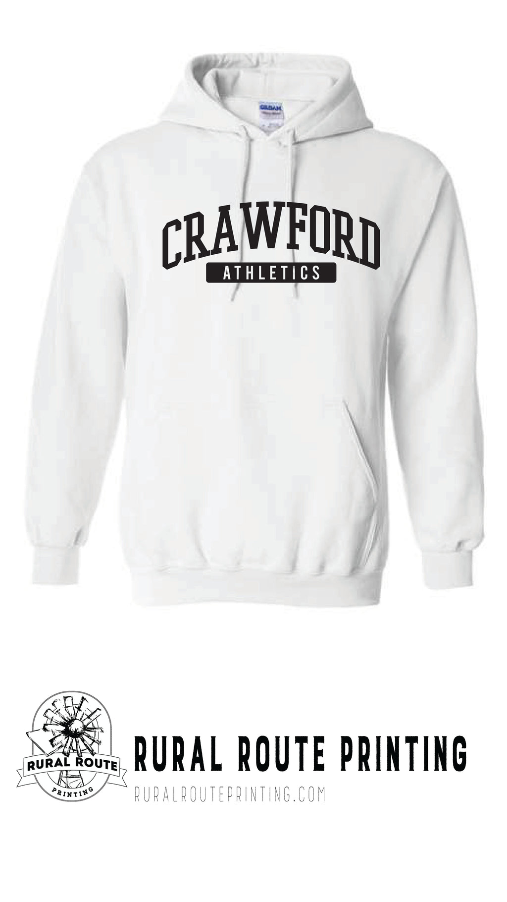 Crawford Wrestling - Athletics - Hooded Sweatshirt (18500)