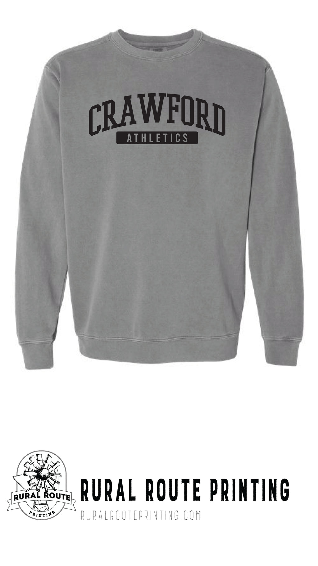 Crawford Wrestling - Athletics - Comfort Color Heavy Crew (1566)