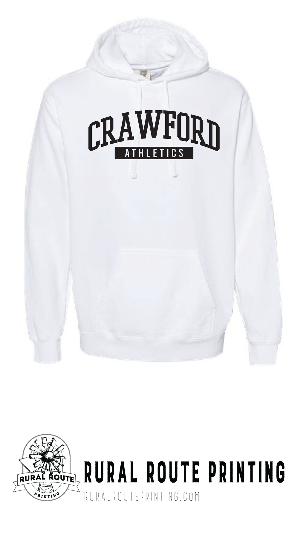 Crawford Wrestling - Athletics - Comfort Color Heavy Hoodie (1567)