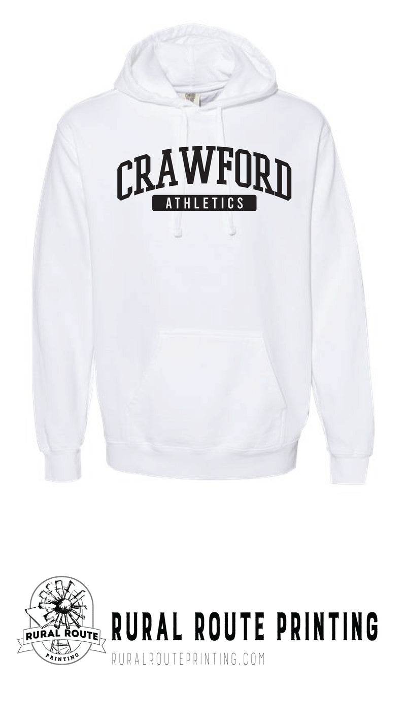 Crawford Wrestling - Athletics - Comfort Color Heavy Hoodie (1567)