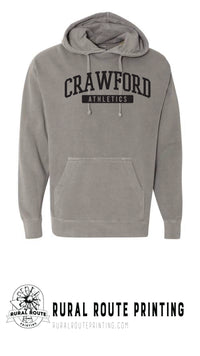 Crawford Wrestling - Athletics - Comfort Color Heavy Hoodie (1567)