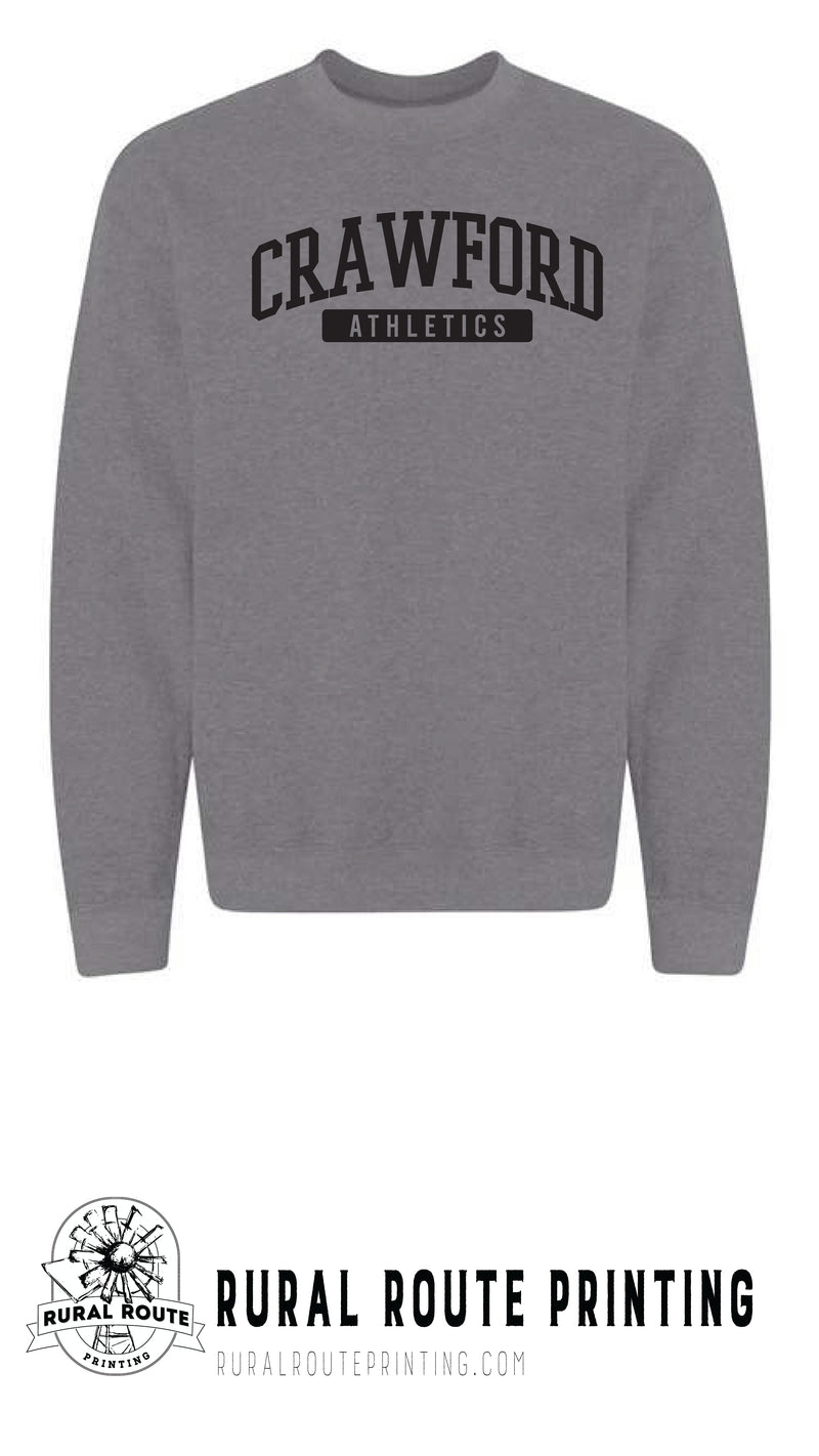 Crawford Wrestling - Athletics - Crew Sweatshirt (18000)