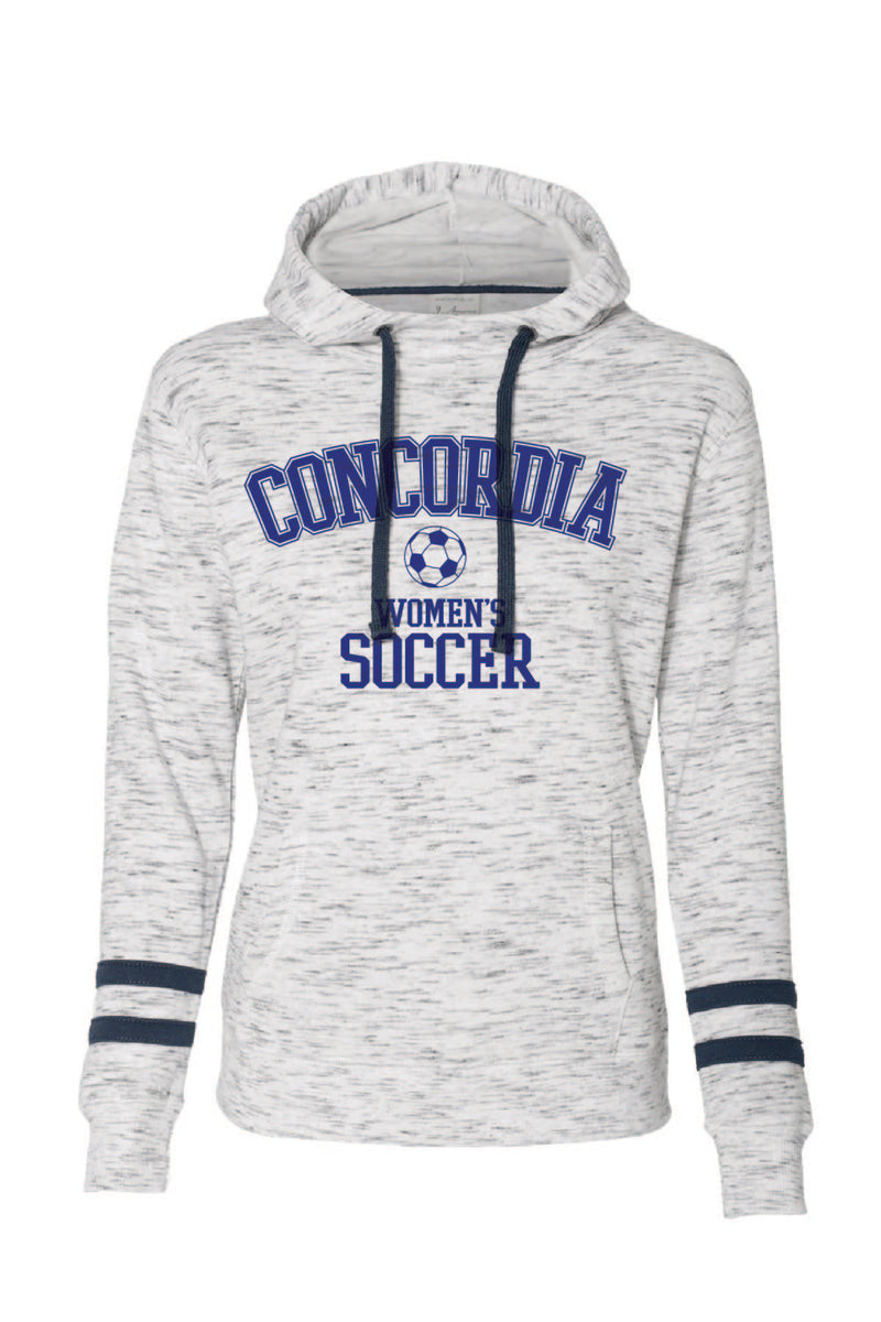 Concordia Soccer Arch - J. America Women's Striped Hoodie (8674)