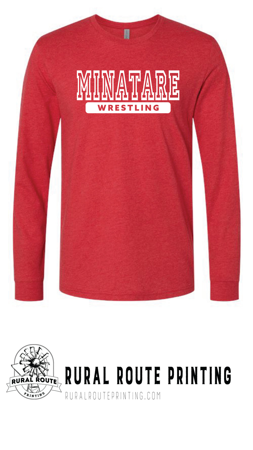 Minatare Wrestling - Athletic - Long Sleeve Tee (6211)