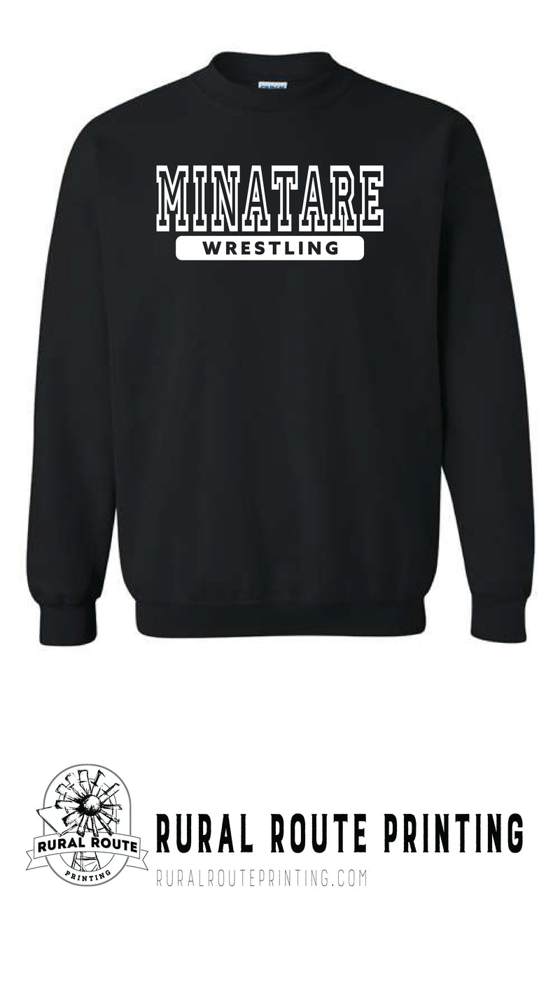 Minatare Wrestling - Athletic  - Crew Neck Sweatshirt (18000)