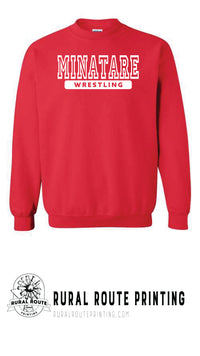 Minatare Wrestling - Athletic  - Crew Neck Sweatshirt (18000)