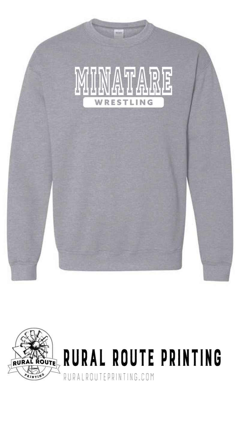 Minatare Wrestling - Athletic  - Crew Neck Sweatshirt (18000)