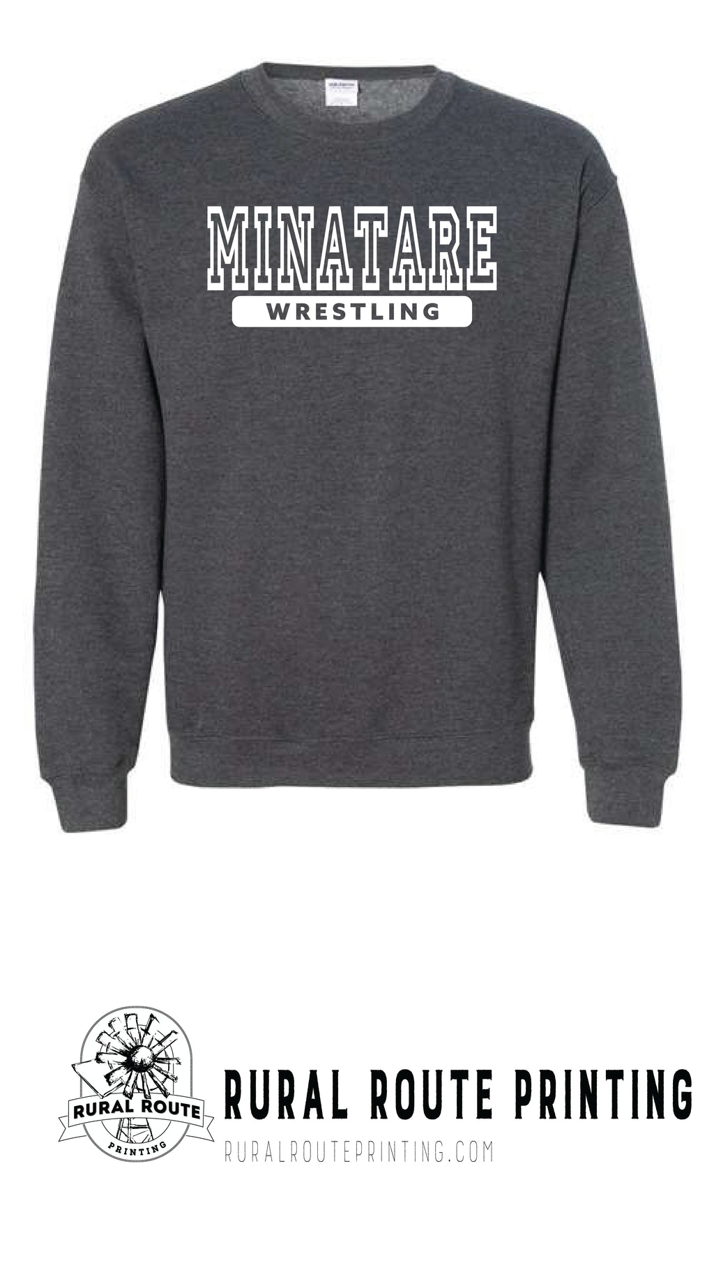 Minatare Wrestling - Athletic  - Crew Neck Sweatshirt (18000)
