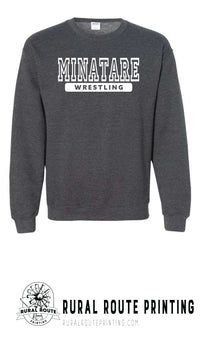 Minatare Wrestling - Athletic  - Crew Neck Sweatshirt (18000)