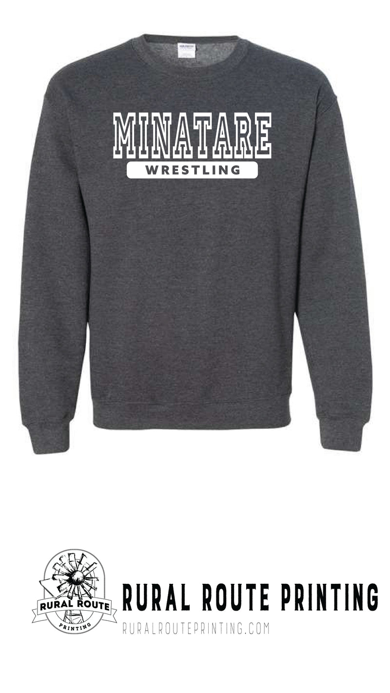 Minatare Wrestling - Athletic  - Crew Neck Sweatshirt (18000)