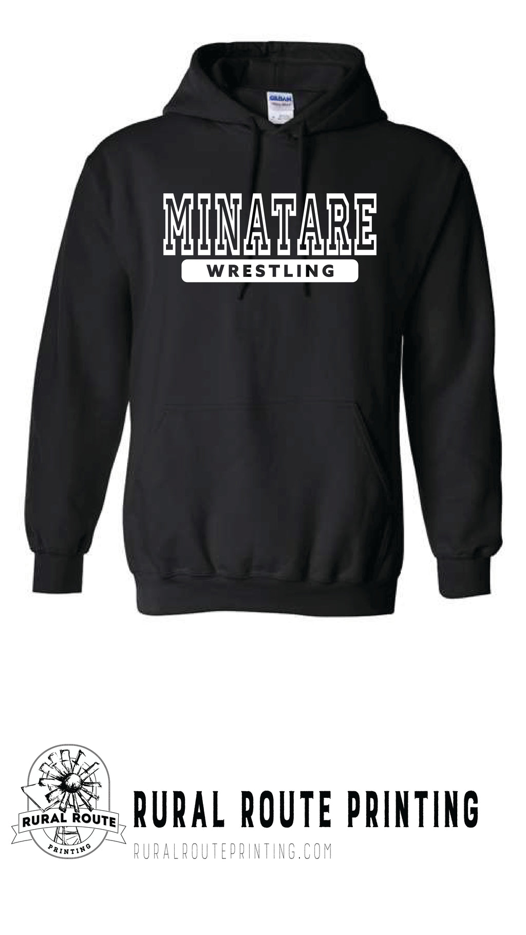 Minatare Wrestling - Athletic - Hooded Sweatshirt (18500)